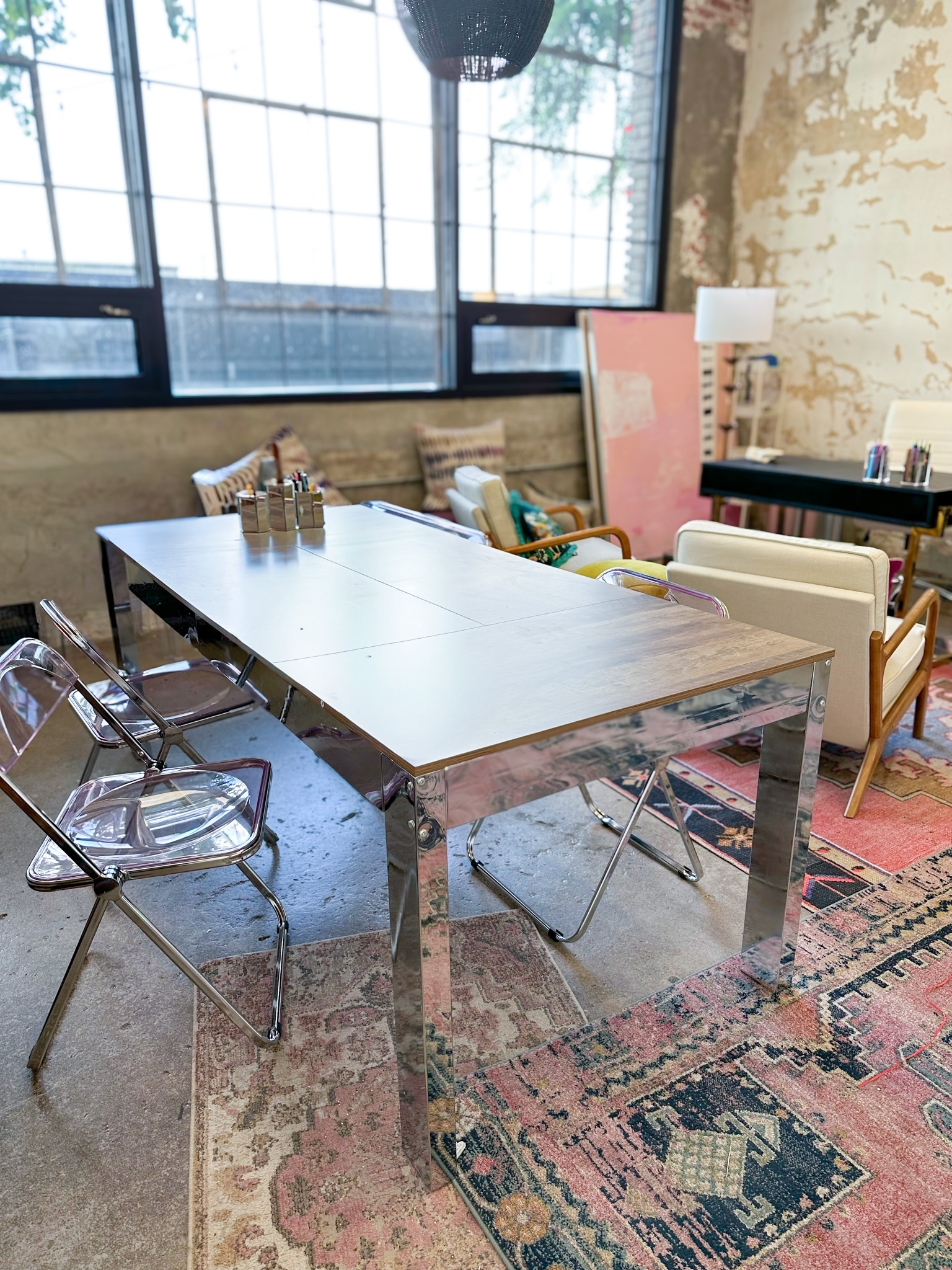 art table mood room studo confrence table art studio set up